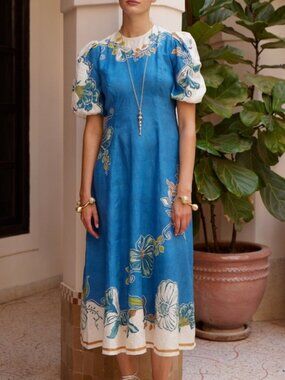 Alemais Luda Midi Dress in Blue